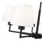 Z-Lite Leila Chandelier, 5-Light, 26 In.W x 10 In.H, Matte Black/White Linen 744-26R-MB - alternate 5